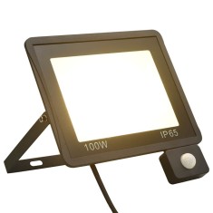 Proiector LED cu senzor, 100 W, alb cald foto