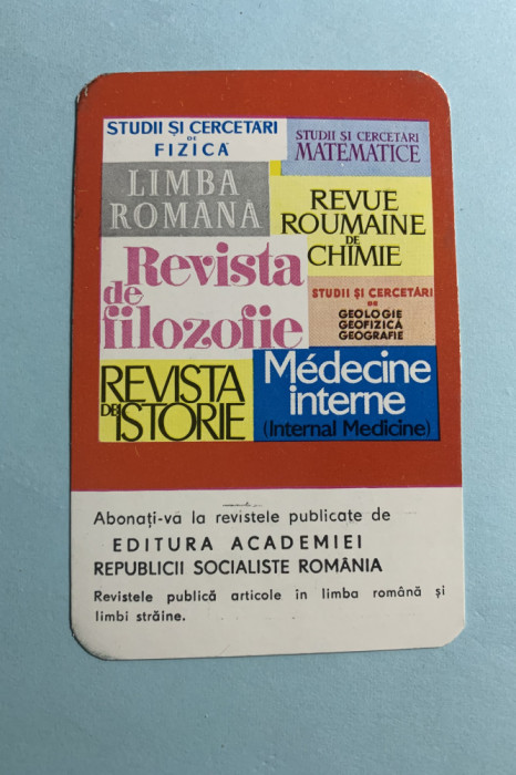 Calendar 1977 Editura Academiei