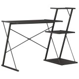 Cumpara ieftin Birou cu raft, negru, 116 x 50 x 93 cm