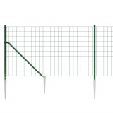 Gard plasa de sarma cu tarusi de fixare, verde, 1,1x10 m GartenMobel Dekor, vidaXL