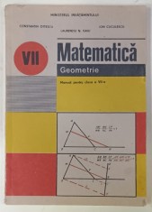 MATEMATICA , GEOMETRIE , MANUAL PENTRU CLASA A VII -A de CONSTANTIN OTTESCU ...ION CUCULESCU , 1990
