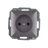 Priza simpla Abex Perla PT-15P, incastrata, antracit