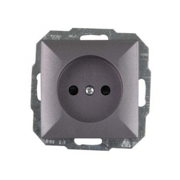 Priza simpla Abex Perla PT-15P, incastrata, antracit foto