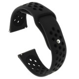 Curea silicon compatibila Garmin Vivoactive 4, telescoape Quick Release, 22mm, Negru Carbon, Very Dream