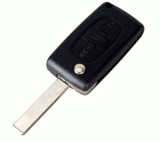 Carcasa cheie Topautochei&reg; pentru Peugeot 407 407 308 307 607 / LAMELA HU83 / Fara suport baterie, Fara Brand