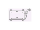 Condensator climatizare Mazda 2 (DJ), 09.2014-, motor 1.5, 55 kw/66kw/85kw benzina, cutie manuala/automata, full aluminiu brazat, 605 (565)x345x12 mm