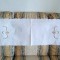 Napron/ Centru de masa Vintage din bumbac cu broderie manuala - Alb