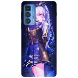 Husa compatibila cu Motorola Moto G22 model Kamisato Ayaka Genshin Impact, Silicon, TPU, Viceversa