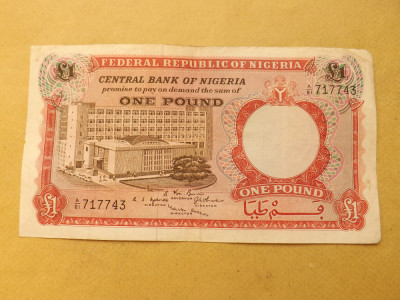 Nigeria 1 Pound ND (1967 ) - Serie A/B1 - 717743 foto