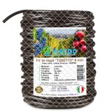 Fir de legat din plastic PVC, TUBETTO, 6 mm, 98 metri, 1 kg, maro, foarte elastic, NRP008