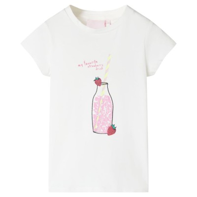 Tricou pentru copii, ecru, 92 foto