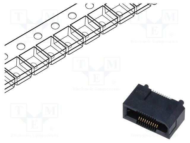 Conector PCB-PCB mamă PIN 20 0,5mm ERF5 aurit SMT 1,5A SAMTEC