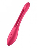 Stimulator Multifunctional Bendable Elastic Joy 10 Moduri Vibratii Silicon USB Rosu 19.9