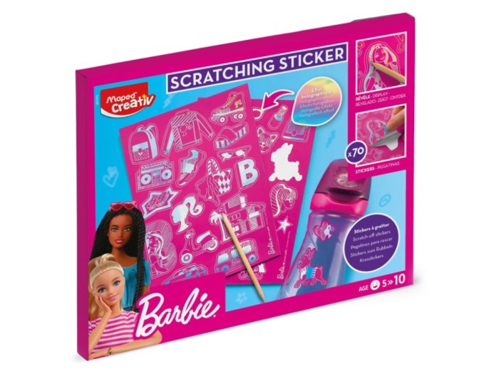 Set creativ Maped Barbie Scratch stickers