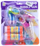 Pistol Transparent Baloane Sapun cu 2 Rezerve incluse, Plastic, Alimentare 3 Baterii AA, Pentru Copii 3+ Ani, Jucarie Gradina