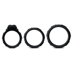 Set inele penis Stay Hard Black