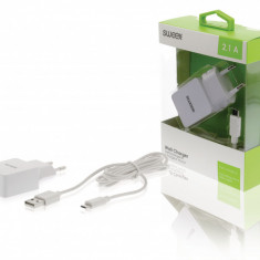 Incarcator de la retea iesire USB 2.1A alb Sweex