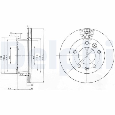 DELPHI BG3236 Disc frana foto