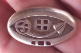 (161) BROSA DIN ARGINT - SEMNE CELTICE, VINTAGE, MODEL FRUMOS, MARCAJ ARGINT 925