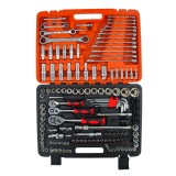 Trusa Profesionala, Set 150 Piese, Tubulare, Imbus, Chei fixe, Chei cu Clichet