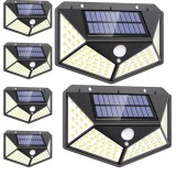 Set de 6 lampi solare, BK 100 LED, Senzor de miscare, lumina puternica pentru garaje, curti, anexe sau cladiri, 10 x 13,5 x 7.5 cm