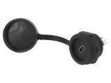 Soclu USB B mini pentru montare pe panou cu piuliță din spate