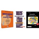 Pachet Bacalaureat 2026. Limba si literatura romana, Matematica M-stiintele-naturii si M-tehnologic si Geografie Sinteze Teste Rezolvari - Mariana Bad