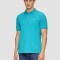 Tricou polo barbati, din bumbac cu croiala Regular Fit, logo, Azur, S