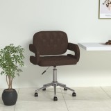 Scaun de bucătărie pivotant, maro, piele ecologică