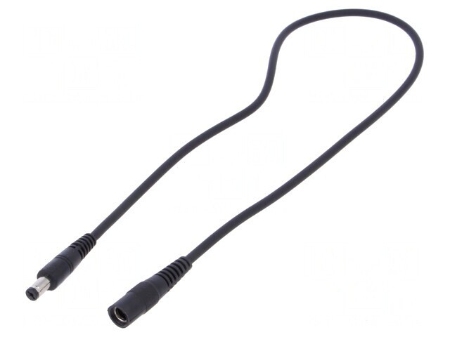 Cablu DC Negru 1x1mm2 cu Soclu 5,5/2,1 și Mufă 5,5/1,7
