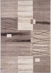 Covor Model Daffi 13068-120, Marime 50 x 80 cm, Bej, Maro, Inaltime Fir 6 mm, Antialergic, Polipropilena, Living, Dormitor, Sufragerie, Birou