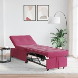 vidaXL Canapea extensibilă 3-in-1 design extensibil Bordo Catifea