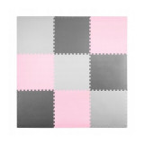 Cumpara ieftin Salteluta de joaca tip puzzle 180 X 180 cm Ricokids 7498 - Roz - Gri