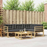 vidaXL Set de canapele de exterior 5 pcs Alb și antracit 3386396