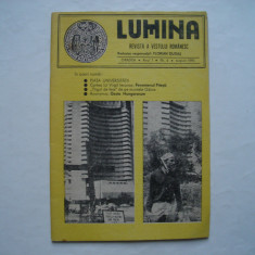 Lumina. Revista a vestului romanesc, Oradea, anul I, nr. 6, august 1990