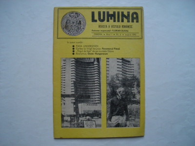 Lumina. Revista a vestului romanesc, Oradea, anul I, nr. 6, august 1990 foto