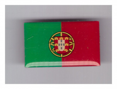 Insigna steag Portugalia - Editions Atlas, cu pin foto