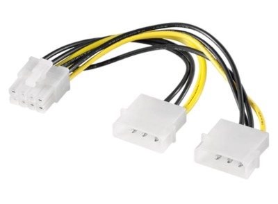 Cablu adaptor alimentare placa video pci-e 8 pini de la molex, molex la pcie 8pini foto