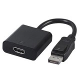 CABLU video GEMBIRD, adaptor DisplayPort (T) la HDMI (M), 10cm, rezolutie maximaFull HD (1920 x 1080) la 60Hz, negru, &quot;A-DPM-HDMIF-002&quot; (timbru verde