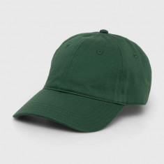 Lacoste șapcă de baseball din bumbac culoarea verde, neted