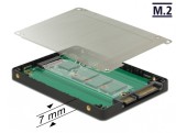 Adaptor 2.5&quot; SATA 22 pini la M.2 cu rack extern, Delock 62792*