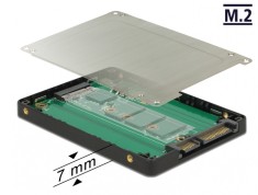 Adaptor 2.5&quot; SATA 22 pini la M.2 cu rack extern, Delock 62792*