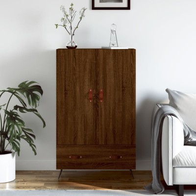 vidaXL Dulap &amp;icirc;nalt, stejar maro, 69,5x31x115 cm, lemn prelucrat 828211 foto