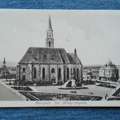 188- Cluj-Napoca Biserica Sf. Mihail, P-ta Unirii /Kolozsvar/Carte postala 1917