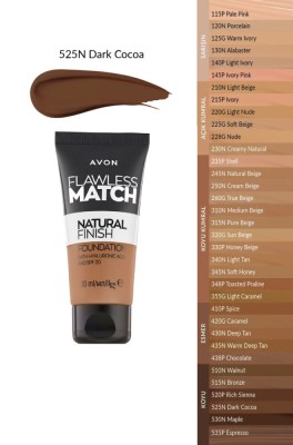 Fond de ten Flawless Match Natural Finish 525N (Dark Cocoa) &amp;ndash; Machiaj perfect, foto