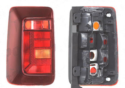 Stop spate lampa Volkswagen Caddy 3 (2k), 06.2015-, spate, Stanga, 2 usi spate, cu lampa ceata; P21W+W5W; fumuriu; fara suport bec; foto