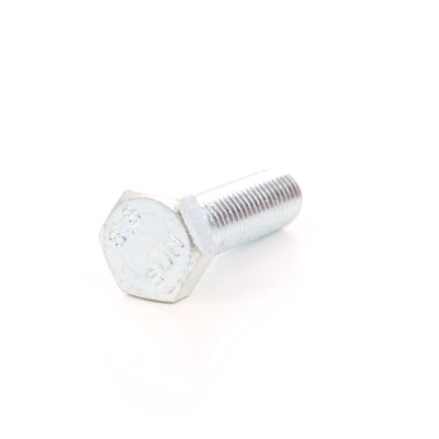 Surub cu cap hexagonal, filetat complet, otel, zincat alb, DIN933-8.8, M14 x 50 mm foto
