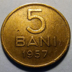 Monedă 5 bani 1957