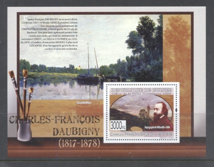 Guinea 2009 Paintings Daubigny perf.sheet MNH DA.136