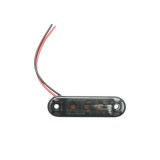Lampa gabarit laterala ovala LED 12V-24V galben fumuriu 3 LED-uri 70x21x10.5mm Breckner Germany